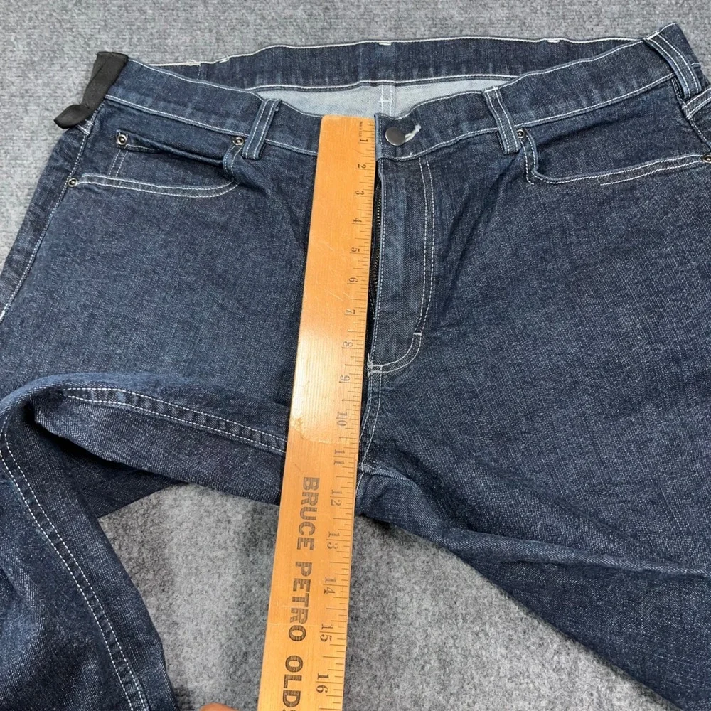 40 Grit Duluth Trading Carpenter Jeans Mens 40x30 Slim Fit Utility Blue Workwear